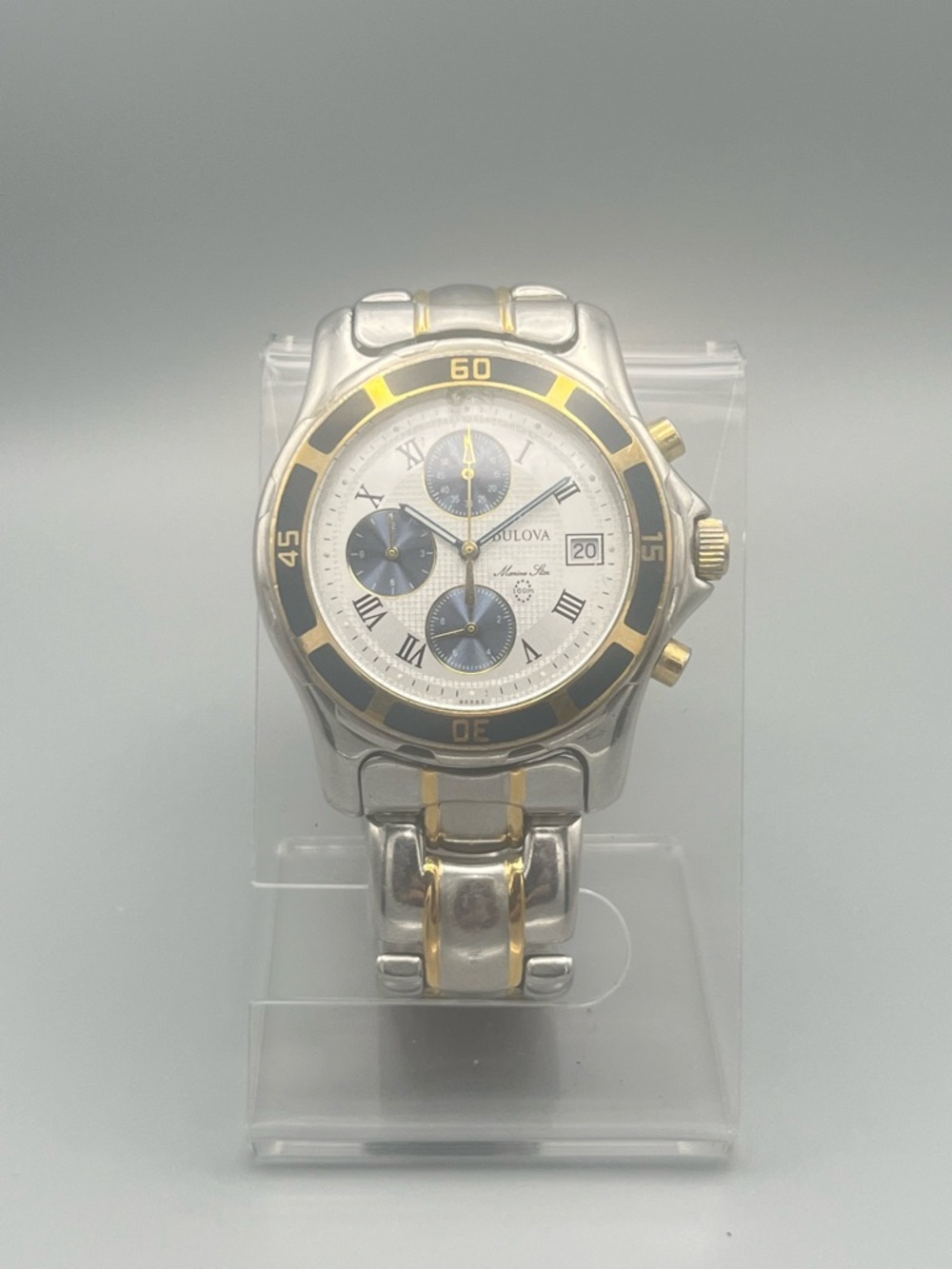 Bulova Marine Star Chronograph – Two Tone – 39mm – Fresh Battery